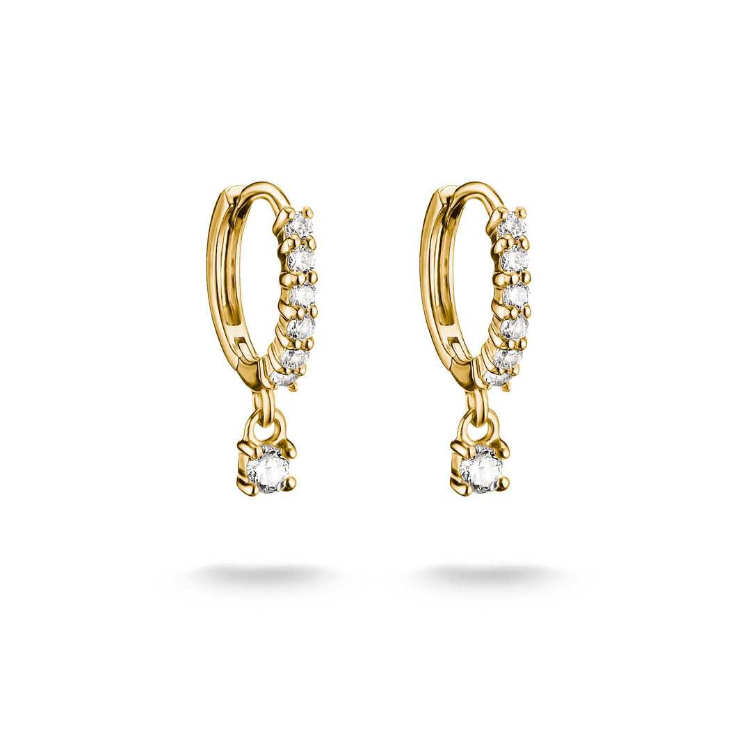 Hoop earrings with brilliant-cut zirconia | THOMAS SABO Australia