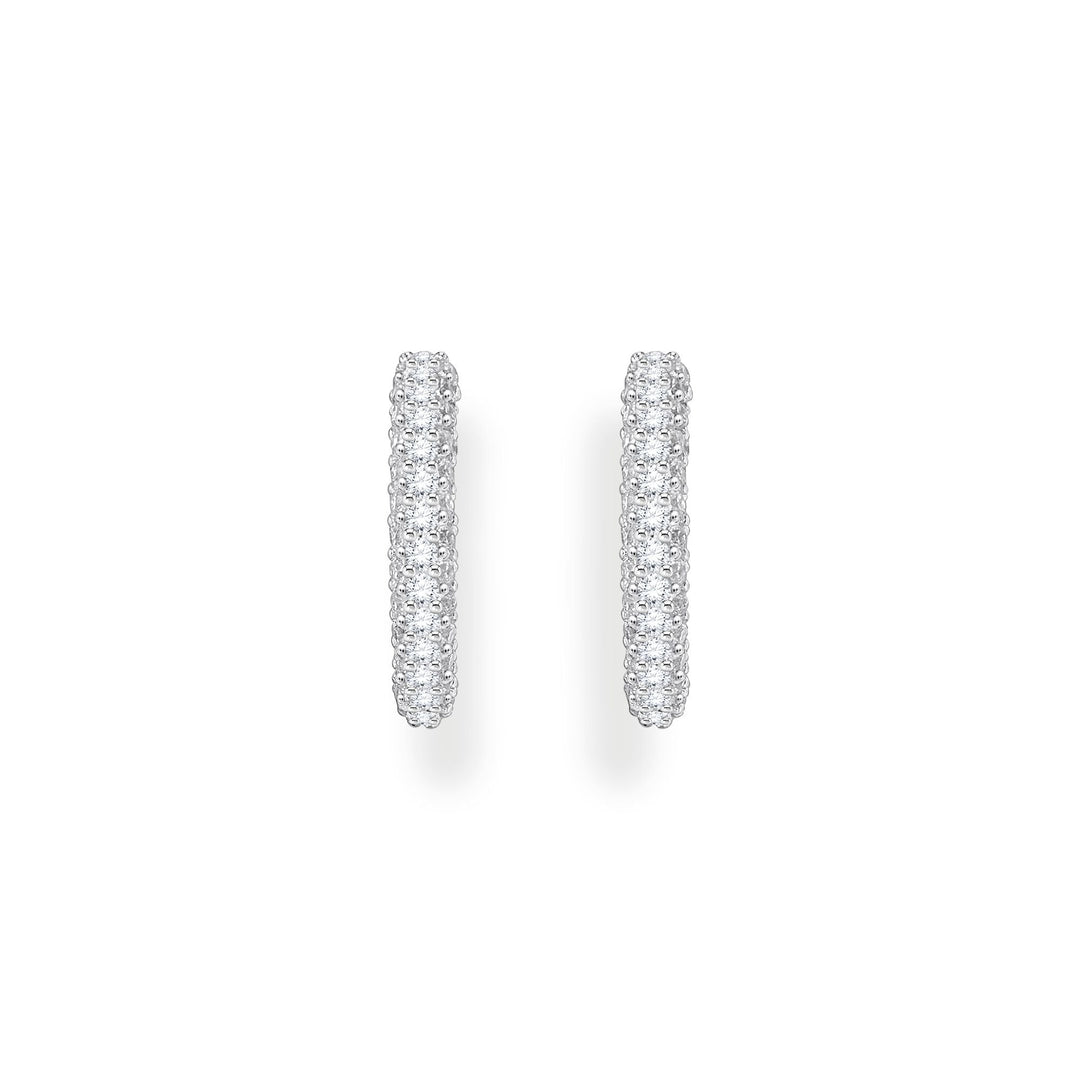 Ear cuff with white zirconia