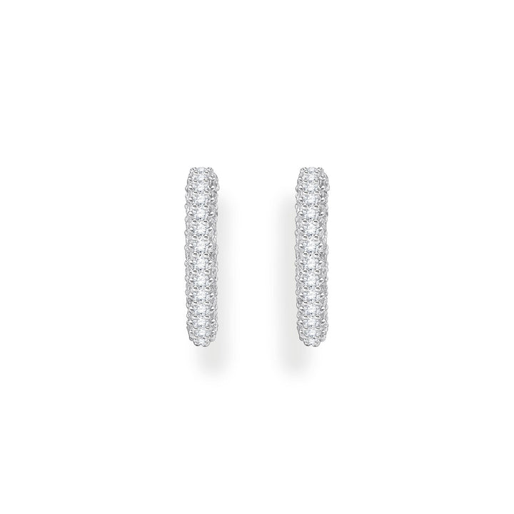 Ear cuff with white zirconia