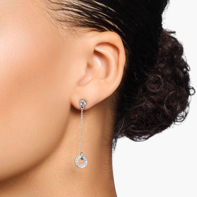 Sparkling Circles Drop Silver Earrings | THOMAS SABO Australia
