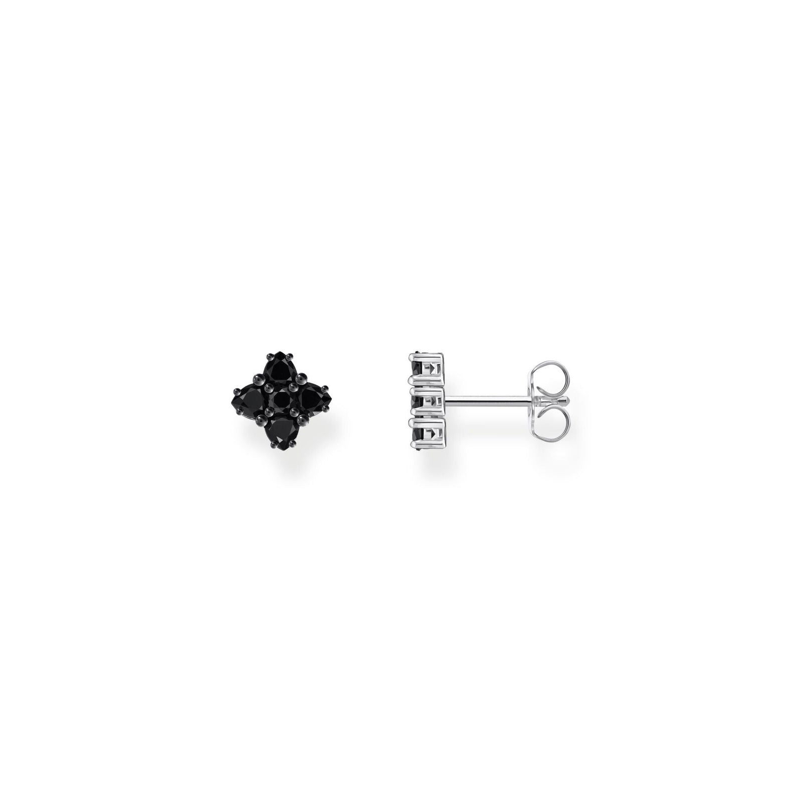 Blackened small ear studs with black zirconia | THOMAS SABO Australia