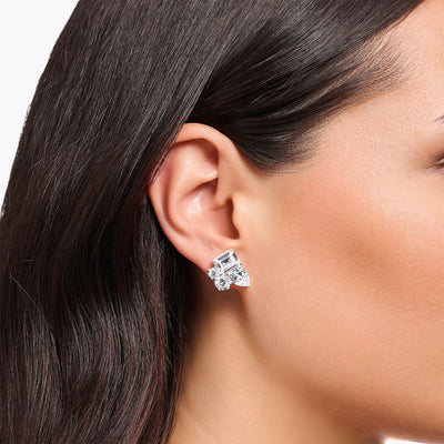 Heritage Glam Ear studs with white zirconia stones | THOMAS SABO Australia