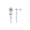 Silver Cosmic Talisman Earrings with colourful stones | THOMAS SABO Australia