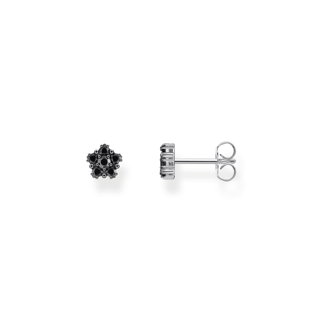 Blackened small ear studs with black zirconia | THOMAS SABO Australia