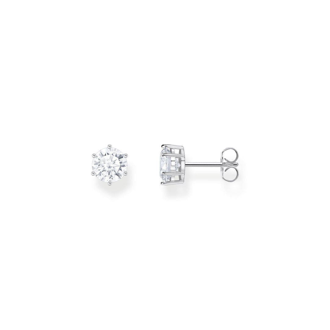Ear studs with big, white zirconia | THOMAS SABO Australia