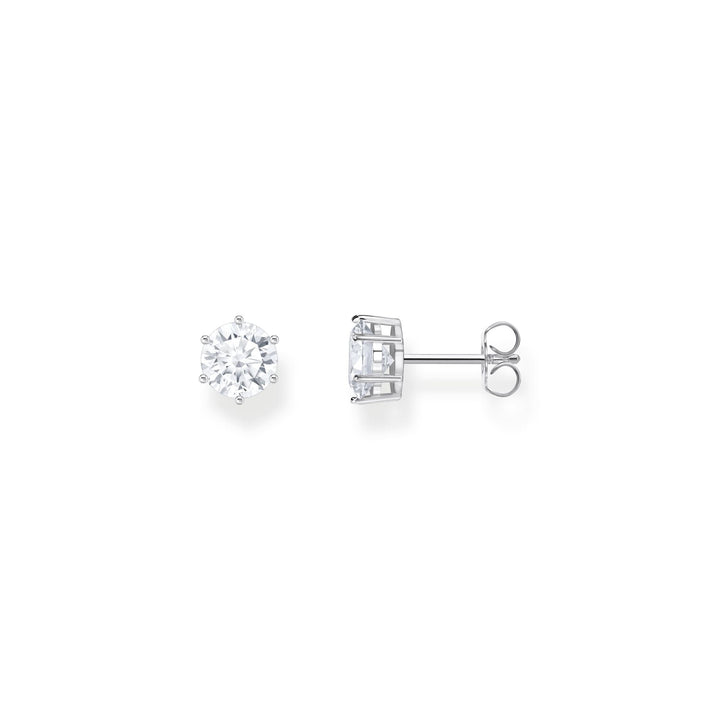 Ear studs with big, white zirconia | THOMAS SABO Australia