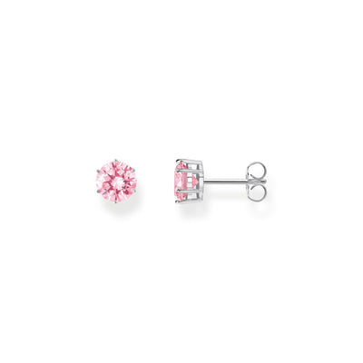 Ear studs with big, pink zirconia | THOMAS SABO Australia