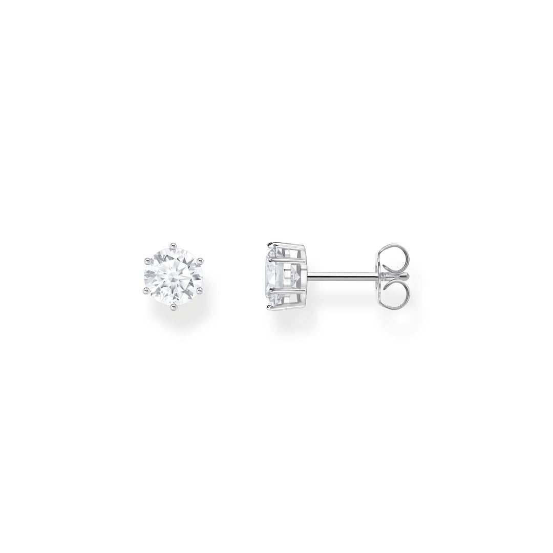 Ear studs with white zirconia in brilliant cut | THOMAS SABO Australia