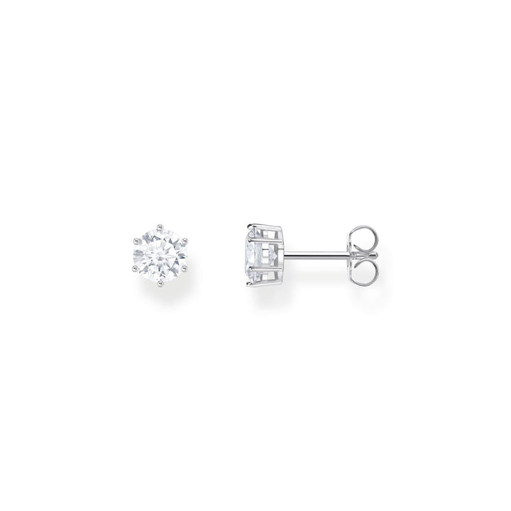 Ear studs with white zirconia in brilliant cut | THOMAS SABO Australia