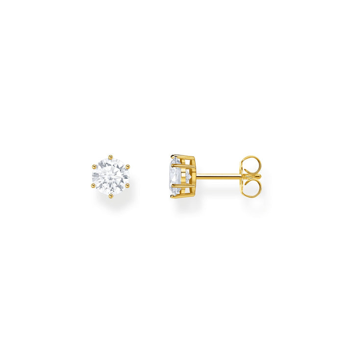 Ear studs with white zirconia in brilliant cut | THOMAS SABO Australia