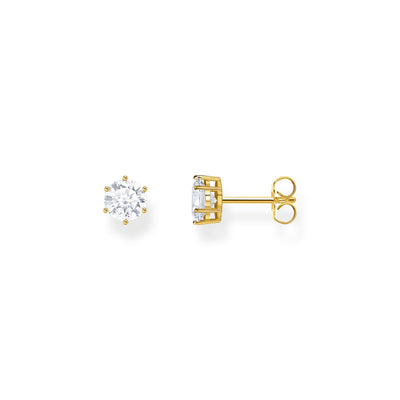 Ear studs with white zirconia in brilliant cut | THOMAS SABO Australia