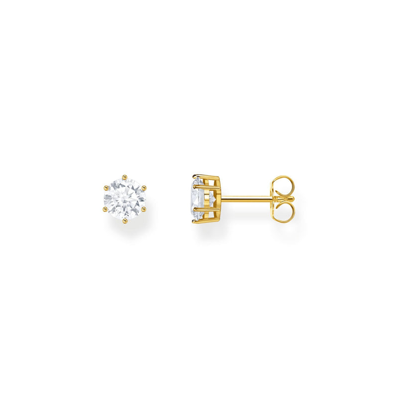 Ear studs with white zirconia in brilliant cut | THOMAS SABO Australia