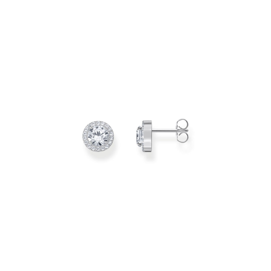 Halo ear studs with zirconia in brilliant cut | THOMAS SABO Australia