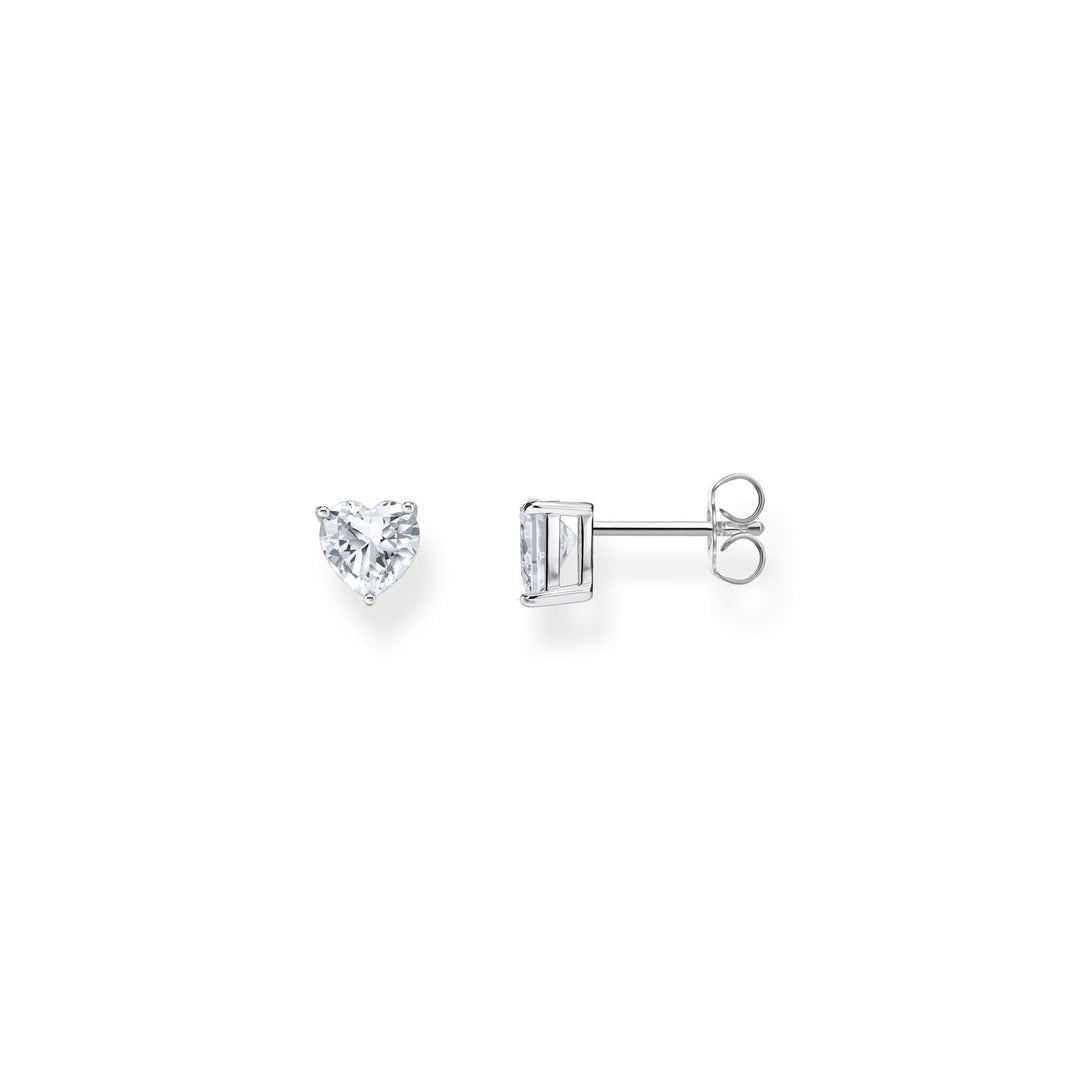 Ear studs heart-shaped with white zirconia | THOMAS SABO Australia