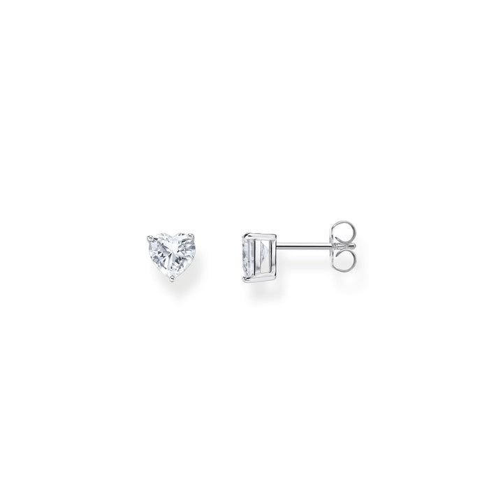 Ear studs heart-shaped with white zirconia | THOMAS SABO Australia