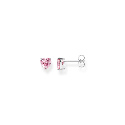 Ear studs heart-shaped with pink zirconia | THOMAS SABO Australia