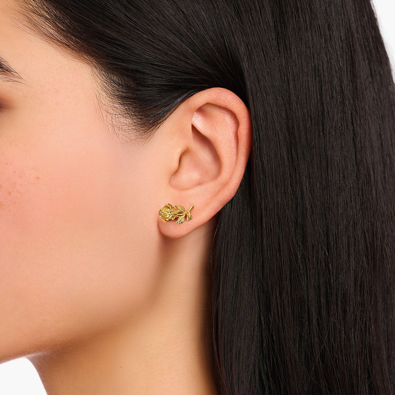 Romance Ear studs Gold Rose