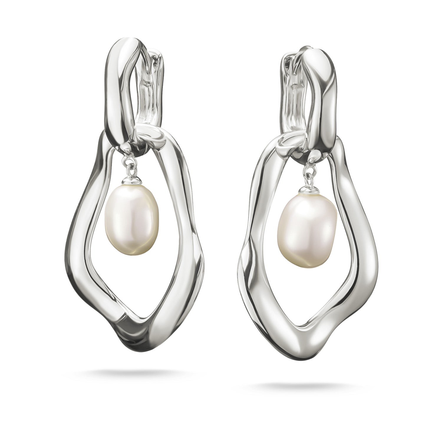 Hoop Earrings with Freshwater Pearls In Silver | THOMAS SABO Australia