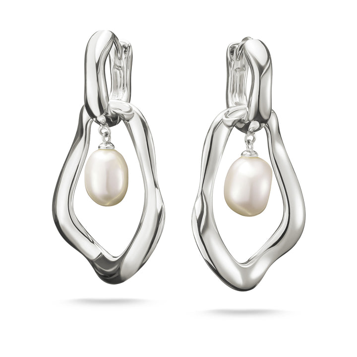 Hoop Earrings with Freshwater Pearls In Silver | THOMAS SABO Australia