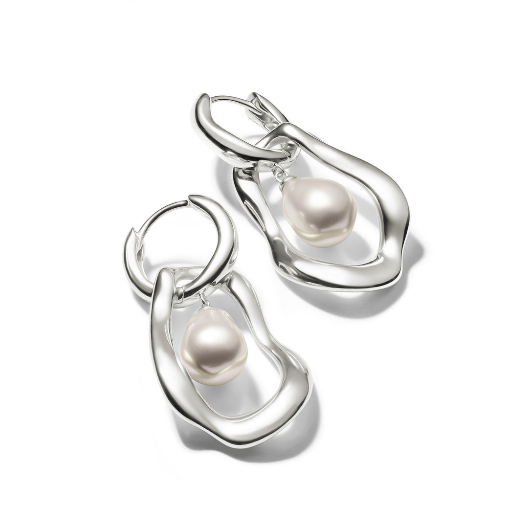 Hoop Earrings with Freshwater Pearls In Silver | THOMAS SABO Australia