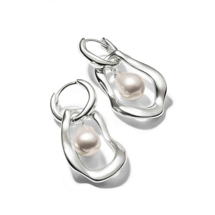Hoop Earrings with Freshwater Pearls In Silver | THOMAS SABO Australia
