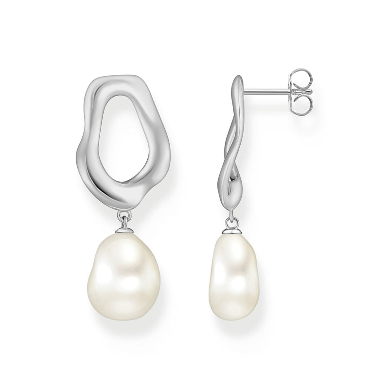 Stud Earrings with Freshwater Pearls in Silver | THOMAS SABO Australia