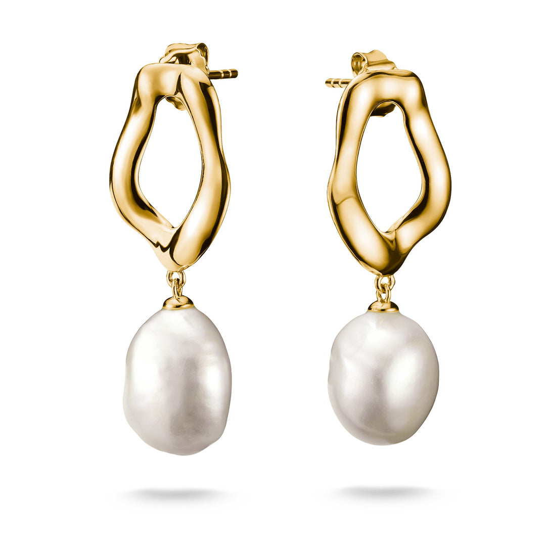 Stud Earrings with Freshwater Pearls in Gold | THOMAS SABO Australia