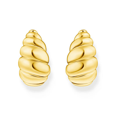 Organic shapes twisted ear studs