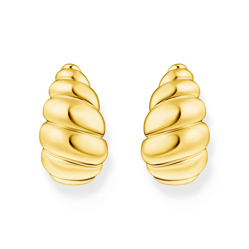 Organic shapes twisted ear studs