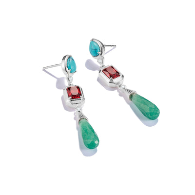 Earrings with Multicolored Stones Elyndra