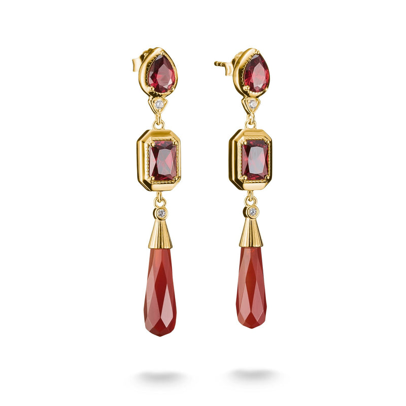 Earrings with Red Stones Elyndra | THOMAS SABO Australia