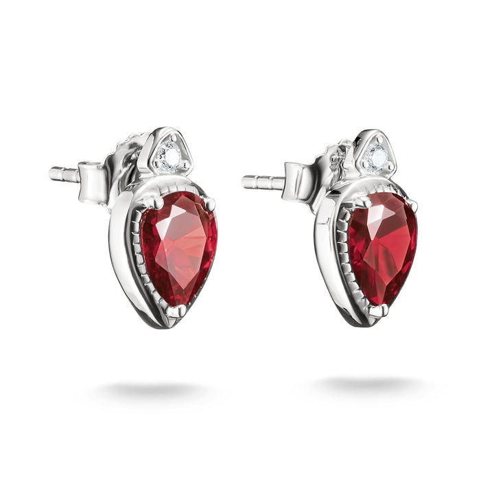 Stud Earrings with Red Teardrop Stones Elyndra | THOMAS SABO Australia