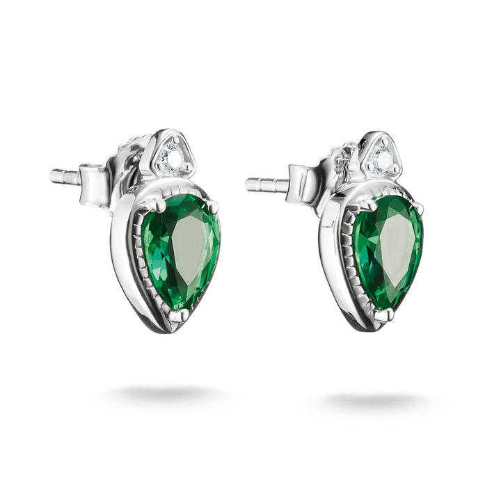 Stud Earrings with Green Teardrop Stones Elyndra | THOMAS SABO Australia