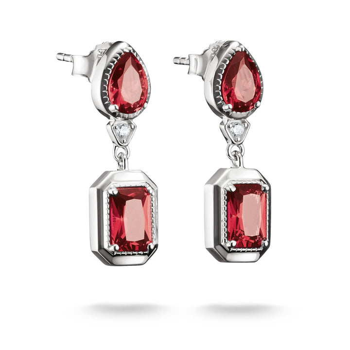 Stud Earrings with Red Octagon Stones Elyndra | THOMAS SABO Australia