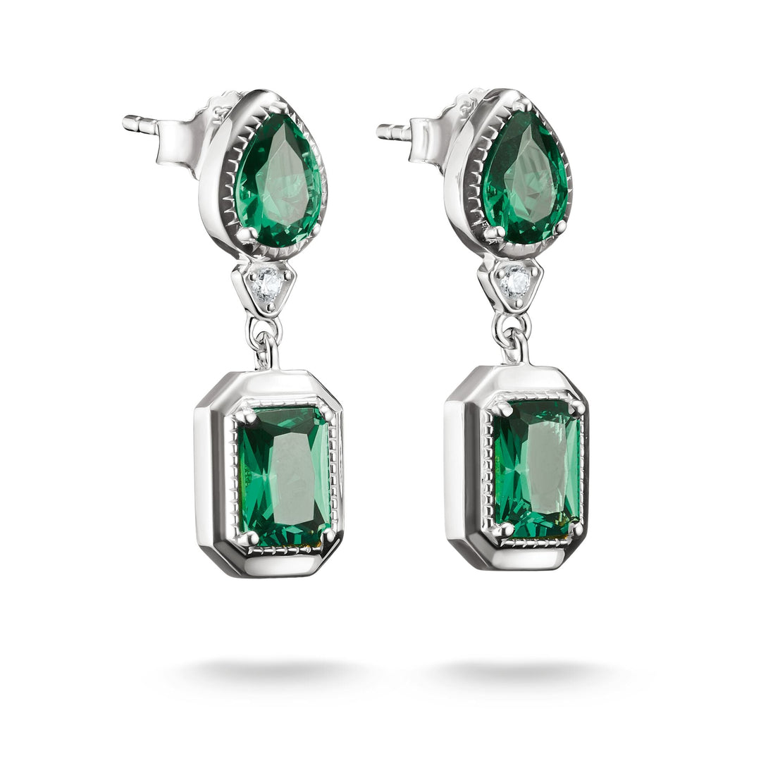 Stud Earrings with Green Octagon Stones Elyndra | THOMAS SABO Australia