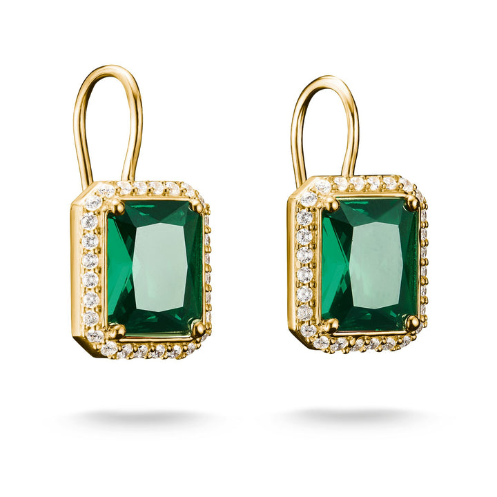 Earrings with Green Octagonal Stones | THOMAS SABO Australia