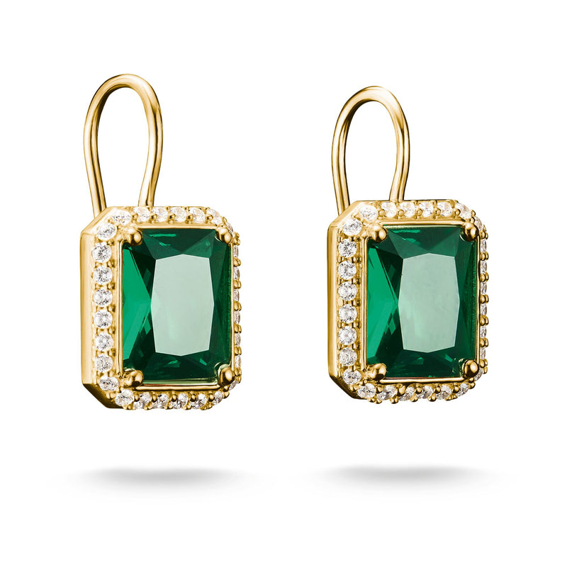 Earrings with Green Octagonal Stones | THOMAS SABO Australia