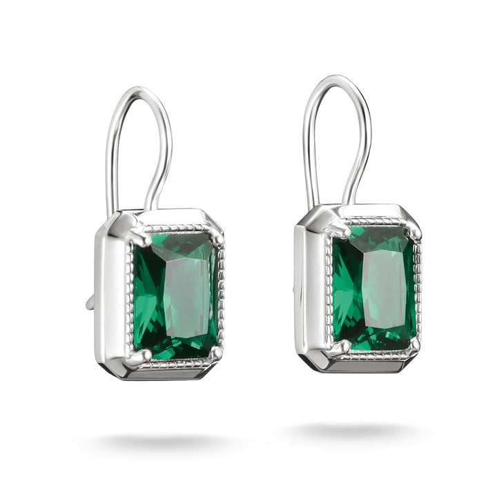 Drop Earrings with Green Octagon Stones Elyndra | THOMAS SABO Australia