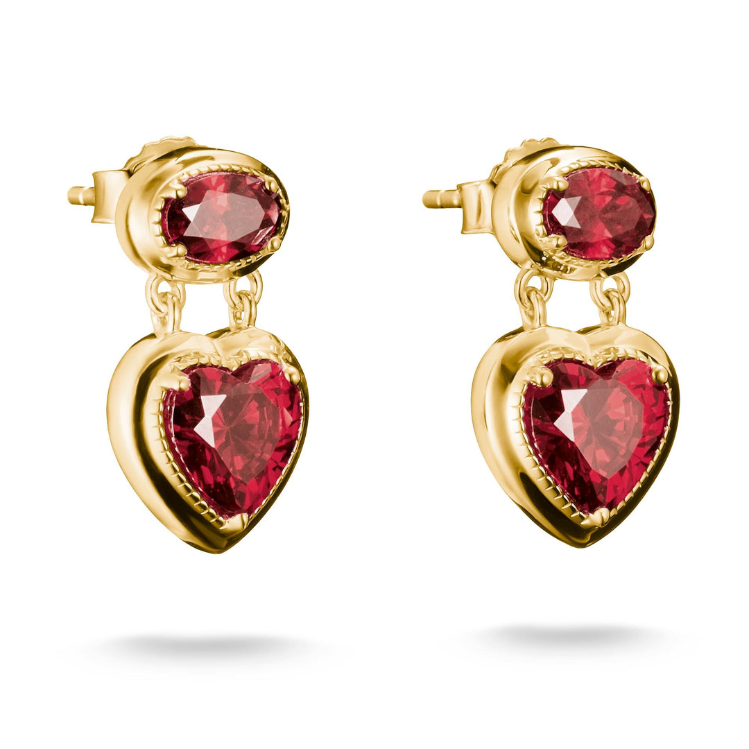 Stud Earrings with Red Heart Stones Elyndra | THOMAS SABO Australia