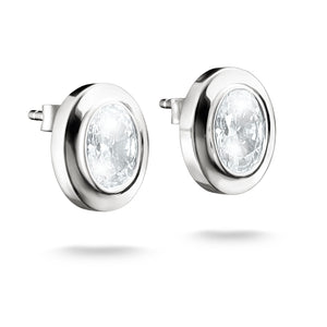 Oval Stud Earrings with Zirconia Stones | THOMAS SABO Australia