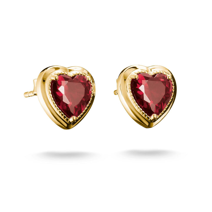 Small Red Heart Stud Earrings Elyndra | THOMAS SABO Australia