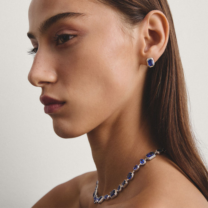 Ear studs with nanocrystal in octagon cut | THOMAS SABO Australia
