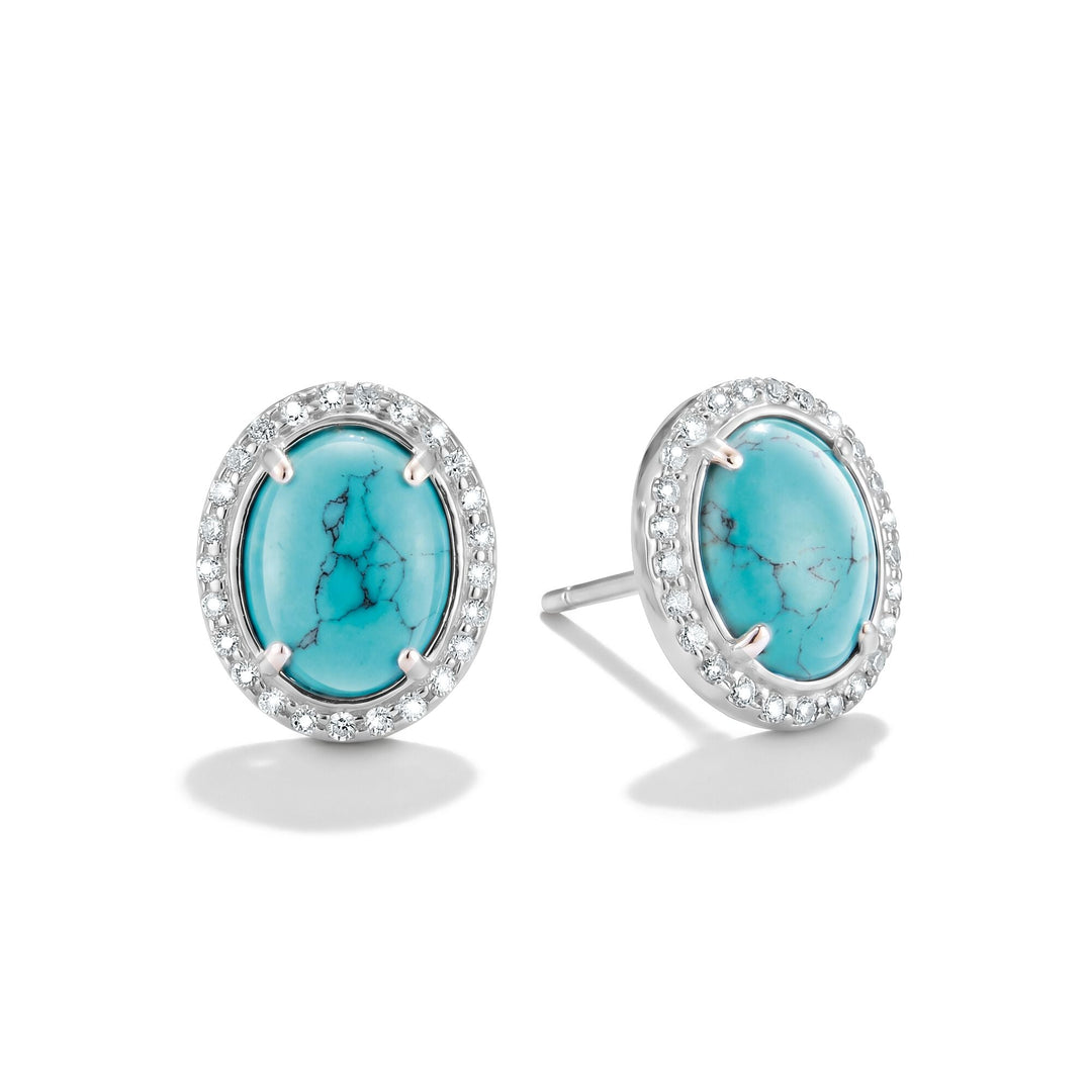 Ear studs with imitation turquoise and zirconia | THOMAS SABO Australia