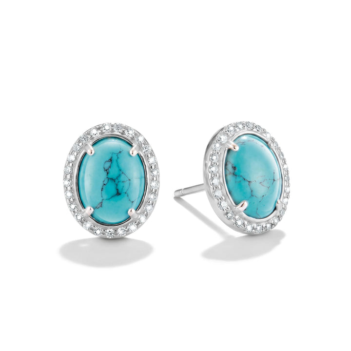 Ear studs with imitation turquoise and zirconia | THOMAS SABO Australia