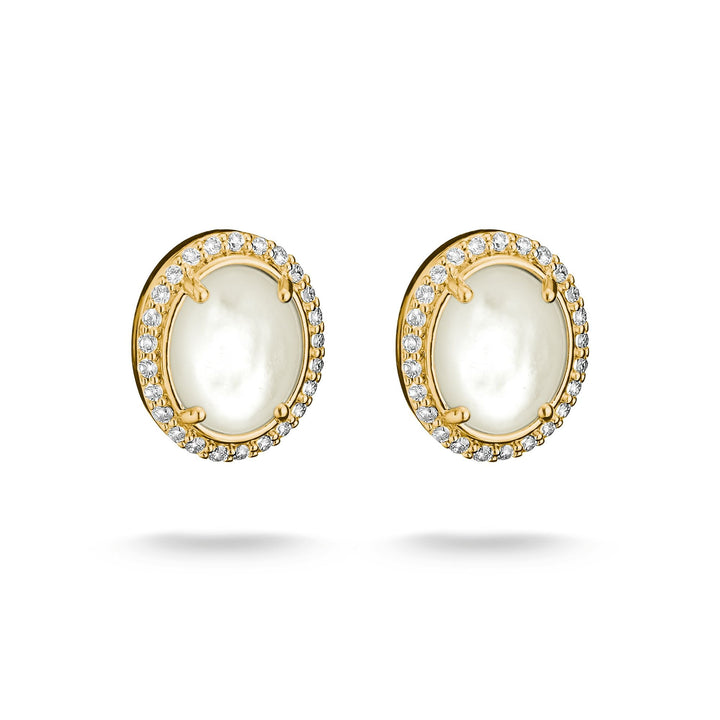 Ear studs mother-of-pearl with zirconia | THOMAS SABO Australia