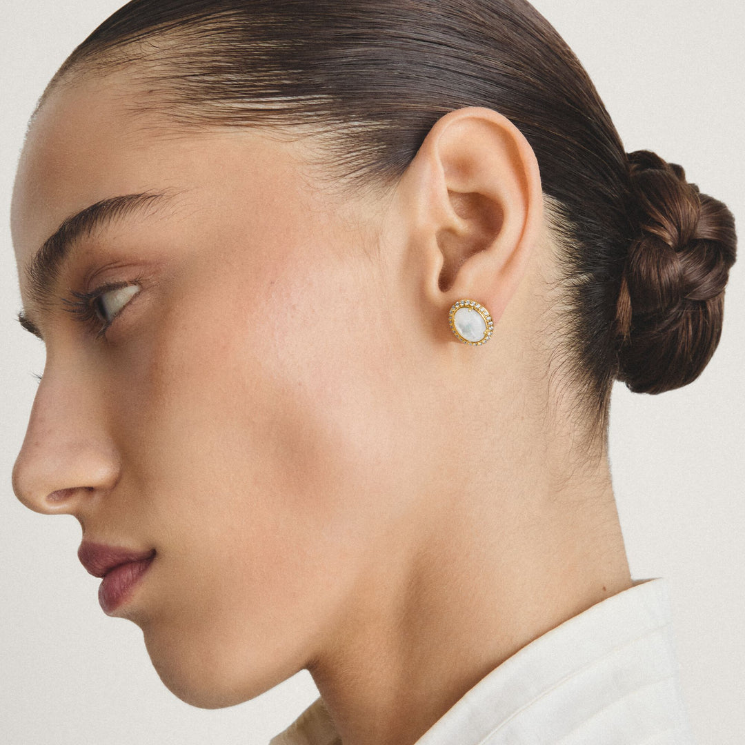 Ear studs mother-of-pearl with zirconia | THOMAS SABO Australia