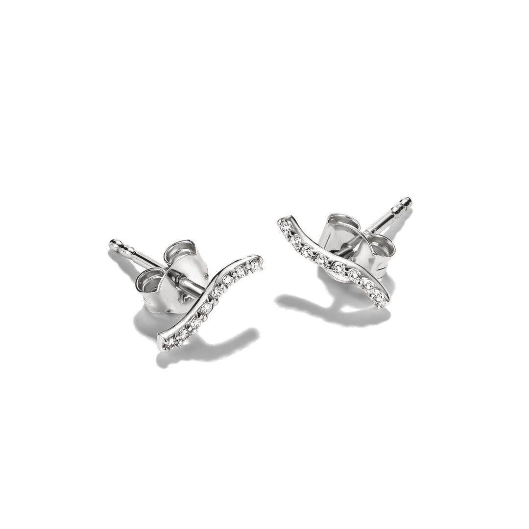 Stud earrings with zirconia