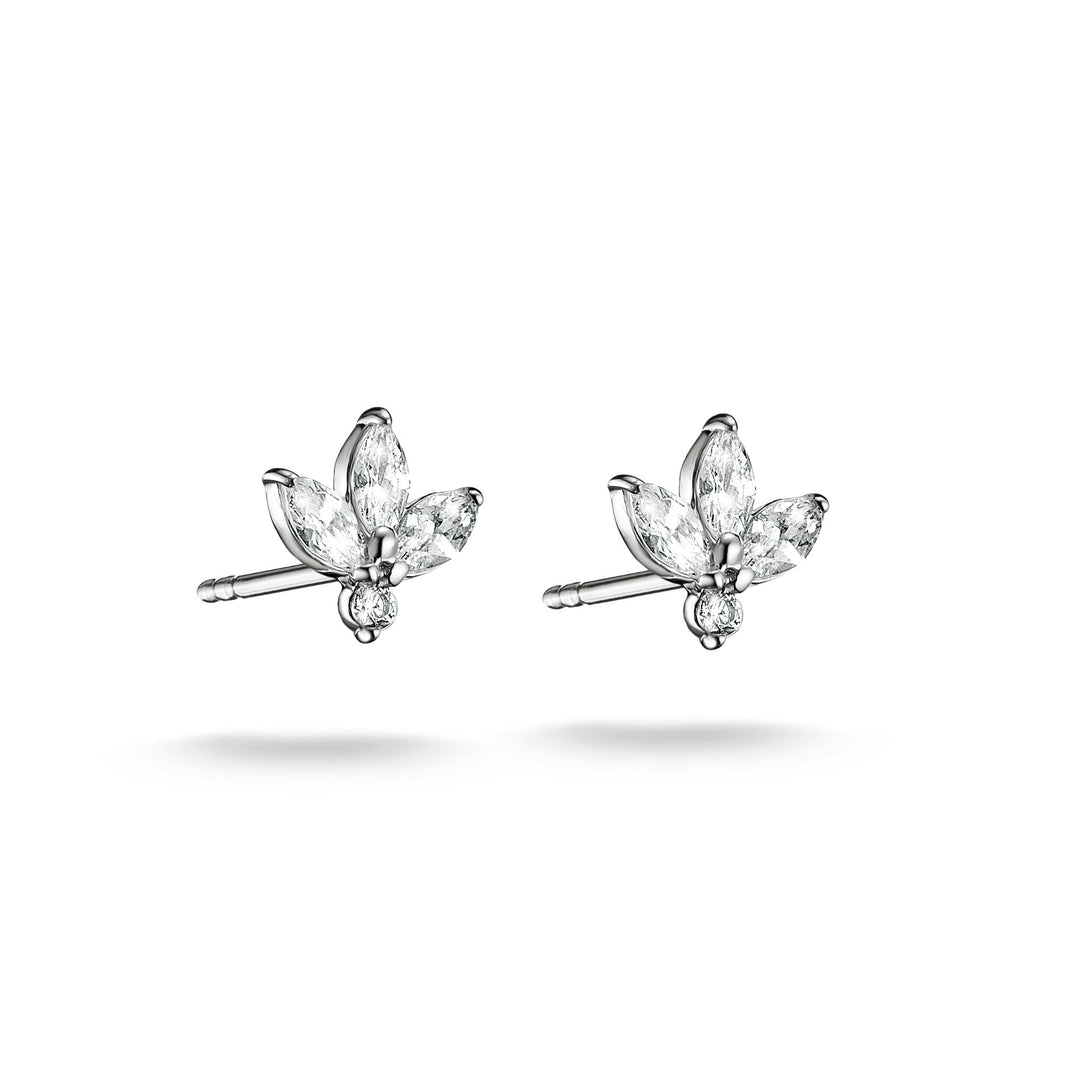 Stud earrings flower with zirconia in teardrop shape | THOMAS SABO Australia