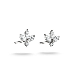 Stud earrings flower with zirconia in teardrop shape | THOMAS SABO Australia