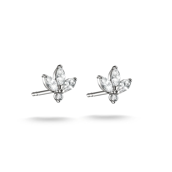 Stud earrings flower with zirconia in teardrop shape | THOMAS SABO Australia